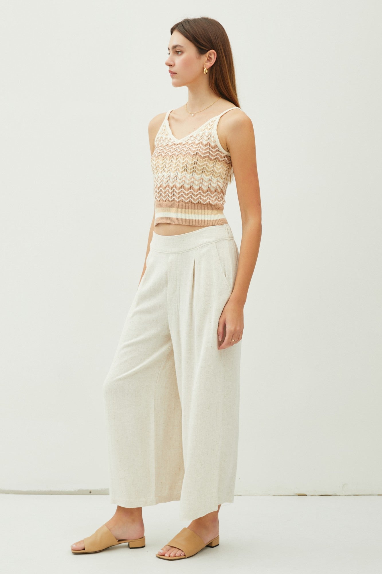 Linen Pleated Pant