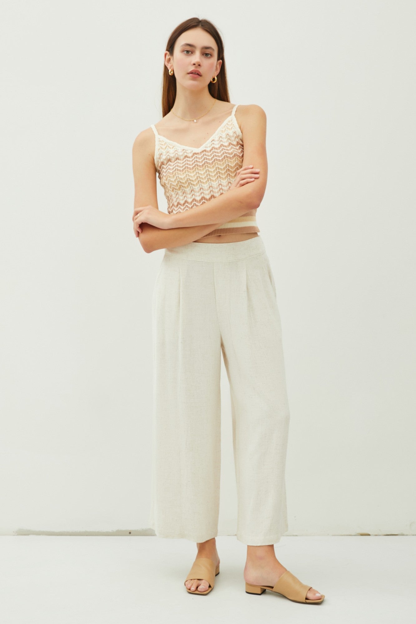 Linen Pleated Pant
