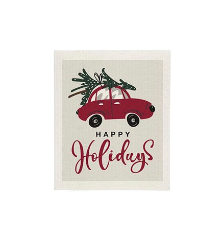 Happy Holidays Sponge Cloth