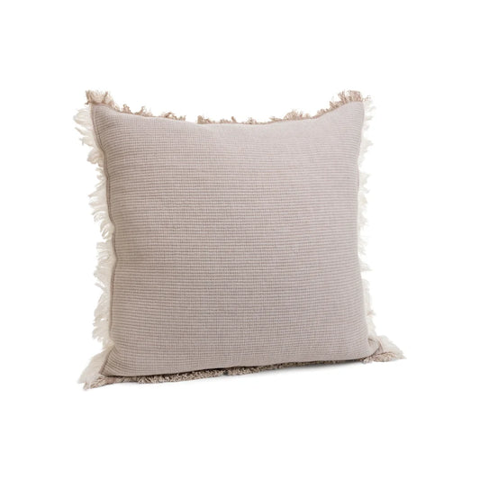 Cotton Fringe Pillow - Beige