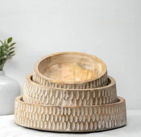 Wood Carved Bowls