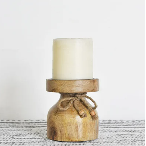 Wood Candle Stand