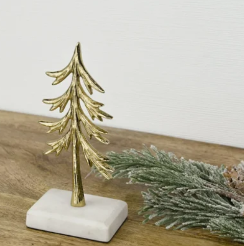 Gold Tree With Marble Base