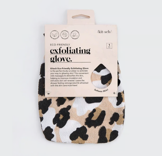 Exfoliating Glove - Leopard Print