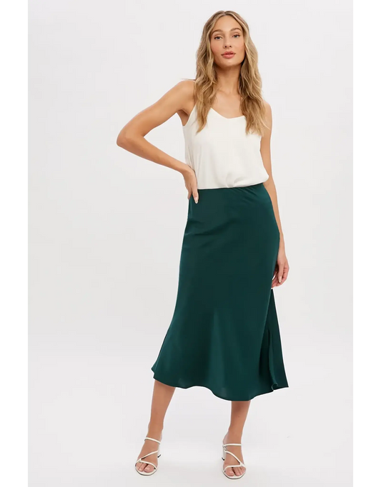 Satin Midi Skirt