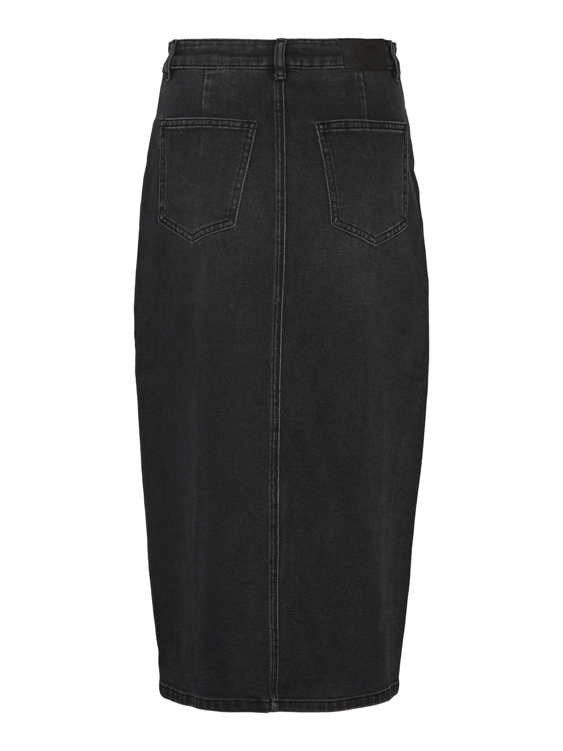 Denim High Waist Skirt - Black