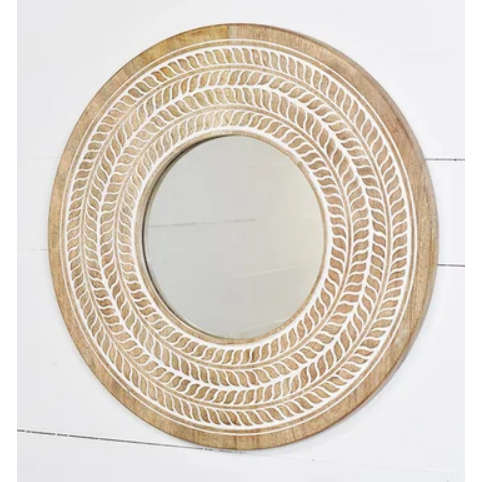 Carved Wooden Mirror
