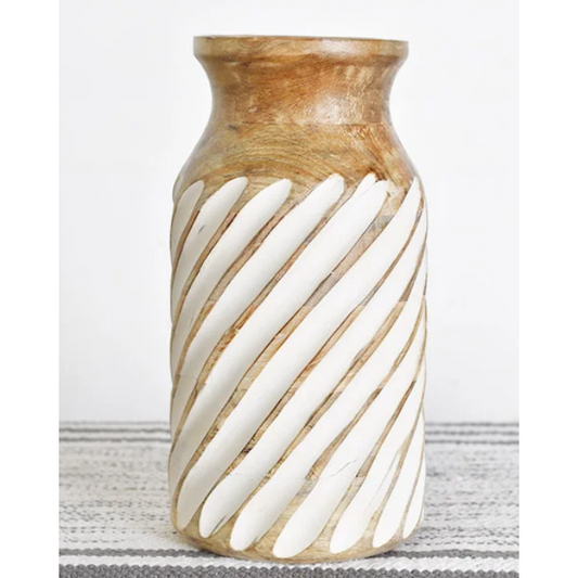 Wood Notch Vase