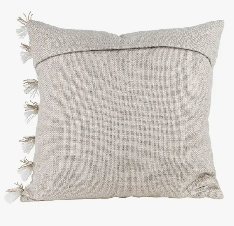 Ruet Check Pillow - Taupe