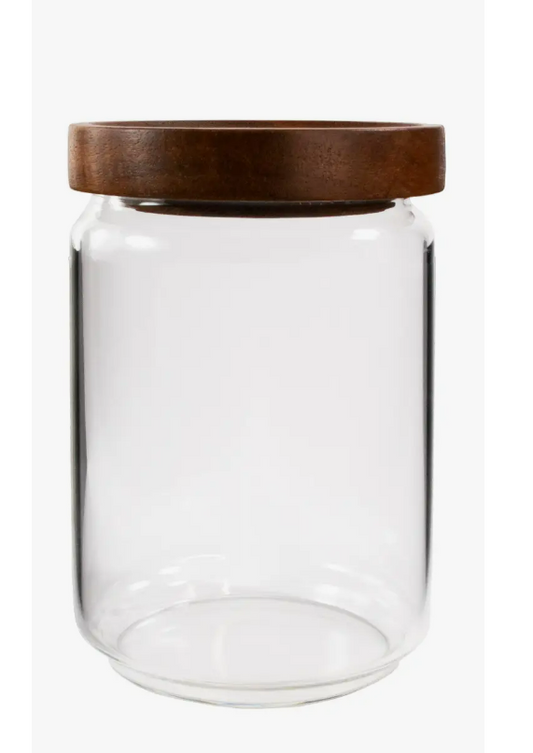 Glass Canister W/ Acacia Lid